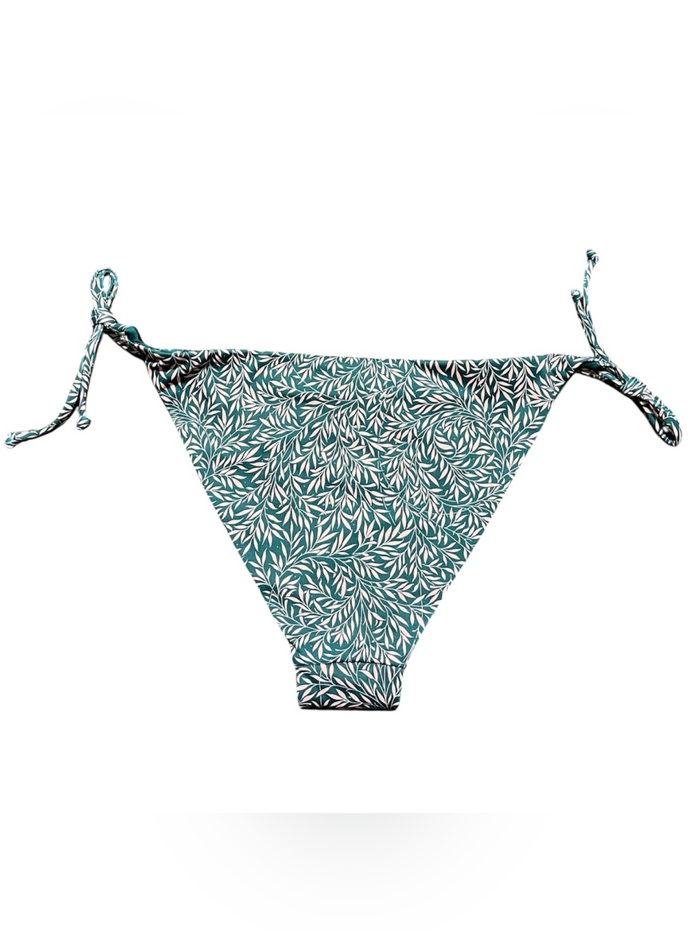 Onia Liberty Willow Wood Teal and Pink Leaf-Print Tie-Side Bikini Bottoms - Picture 5 of 5